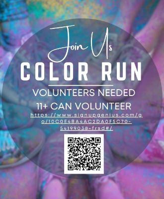 color run volunteer flier